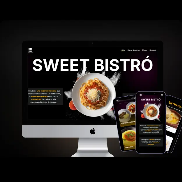 Imagen de presentacion de SweetBistro - Página web moderna de Restaurante